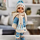 Clothes for Paola Reina dolls. Warm beige and blue hooded set, Clothes for dolls, Voronezh,  Фото №1