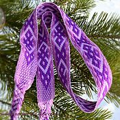 Русский стиль handmade. Livemaster - original item Ochelye Femininity lilac-purple with overflow. Handmade.