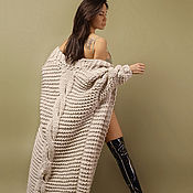 Одежда handmade. Livemaster - original item Long cardigan of large knitting. Handmade.