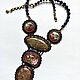  ' Secret desires' embroidery with beads with jasper. Necklace. Author's handmade jewelry (Mirabel). My Livemaster. Фото №6