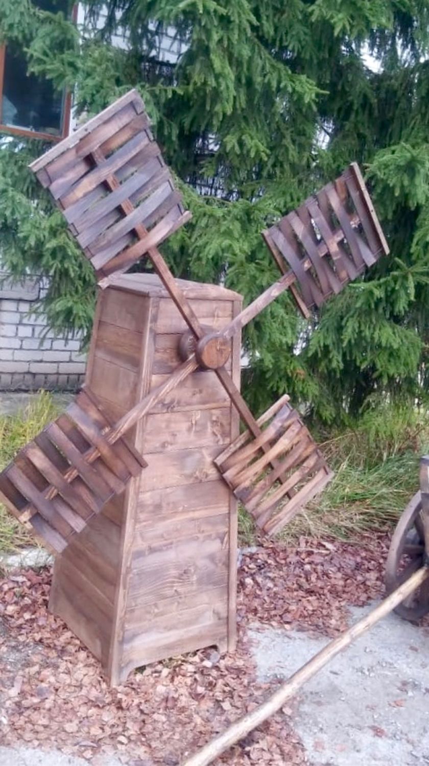 Фото Мельницы Из Дерева Для Сада