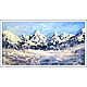 Картина мастихином Снежные горы, Картины, Сочи,  Фото №1