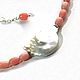 Коралл. "Розовый пломбир" чокер из кораллов с жемчугом. Чокер. DESIGNER JEWELRY 'JANNA'. Ярмарка Мастеров.  Фото №5