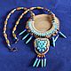Necklace in the ethno style 'Blue Cat'. Necklace. IrinaSkripkaMBeads. My Livemaster. Фото №4
