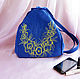 Bag versatile backpack decorated with embroidery textile, Classic Bag, Gelendzhik,  Фото №1