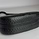 Women's black leather bag made of python leather. Crossbody bag. ulijana-zijangirova. My Livemaster. Фото №4