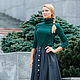 The skirt of eco-leather with buttons blue, Skirts, Vladivostok,  Фото №1