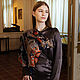 Заказать  Сапфир. Платок Батик ANNLOOK Анна Лукьянова. Ярмарка Мастеров. . Платки Фото №3