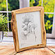 Pencil drawing in a handmade frame, Pictures, Krasnodar,  Фото №1