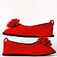 Flower felt ballet flats. Slippers. felted-slippers (felted-slippers). Online shopping on My Livemaster.  Фото №2