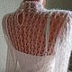 Elegant dress 'Beautiful Stranger-6', powder. Dresses. hand knitting from Galina Akhmedova. My Livemaster. Фото №4