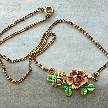 Винтаж ручной работы. Ярмарка Мастеров - ручная работа Винтаж: Колье Цветы. Handmade.