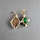 Stud earrings with green stone, Byzantine earrings with jadeite. Stud earrings. Nibelung Design Beadwork. My Livemaster. Фото №5
