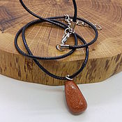 Украшения handmade. Livemaster - original item A pendant made of shiny glass on a cord. Handmade.