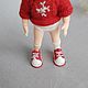 Sneakers for doll ob11color - white+red 19mm. Clothes for dolls. Olga Safonova. My Livemaster. Фото №4