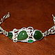 Bracelet 'Tannin grove'.Silver,jade,chrysoprase. Bead bracelet. BuffSilverArt (buffsilverart). My Livemaster. Фото №5