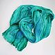 Boho linen scarf long hand dyeing batik. Scarves. SilkColor. Online shopping on My Livemaster.  Фото №2
