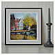 Осень в Амстердаме картина, городской пейзаж Голландия. Картины. WaterColorForever. Ярмарка Мастеров.  Фото №6