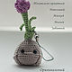 Вязаная игрушка - брелок "лук аллиум". Амигуруми куклы и игрушки. beton_cute. Интернет-магазин Ярмарка Мастеров.  Фото №2