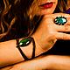 Браслет кожаный с серебром и натуральным камнем. Браслет-шнурок. Aventure.Jewelry. Интернет-магазин Ярмарка Мастеров.  Фото №2