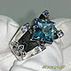 Ring (Ring) 'Queen - topaz' 925 silver, topaz, sapphires. VIDEO. Rings. MaksimJewelryStudio. Online shopping on My Livemaster.  Фото №2