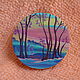 Brooch.Painting on wood. Brooches. Enamel63. My Livemaster. Фото №5