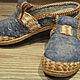 Валяные сабо для дома "Denim with lace". Бохо. Тапочки. Виктория 'Студия войлока МаЖоРиК'. Ярмарка Мастеров.  Фото №5