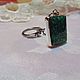 Charm keychain made of natural green turquoise in 925 silver. Key chain. marusjy. Online shopping on My Livemaster.  Фото №2