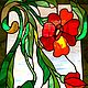 Stained Glass Tiffany. Maki. the stained glass on the window. Stained glass