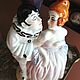 Винтаж: Антикварная статуэтка Pierrot et Colombine фарфор Арт деко Франция. Статуэтки винтажные. Антиквариат и винтаж из Франции. Ярмарка Мастеров.  Фото №5