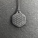 Shaped pendant 'Flower of life' made of natural shungite. Pendant. keledrocks. My Livemaster. Фото №6