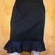 Black skirt with flounce. Skirts. Skirt Priority (yubkizakaz). My Livemaster. Фото №6