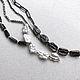 Necklace two variants of the Path. Natural pearls, sherl, silver, chains, Necklace, Moscow,  Фото №1