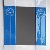 Для дома и интерьера handmade. Livemaster - original item Mirror with dandelions. Glass, Fusing. Handmade.