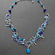 Order Necklace Silver Stream ( option in blue). color of magic. Livemaster. . Necklace Фото №3