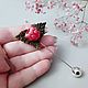 Брошь-игла Малинка. Брошь-игла. Melihova_jewelry Украшения HANDMADE. Ярмарка Мастеров.  Фото №10