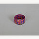 Широкое кольцо из синтетического опала "Royal Purple". Кольца. Уникальные кольца.. Ярмарка Мастеров.  Фото №6