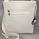 Leather crossbody bag 'Dachshund' beige. Tablet bag. Marina Speranskaya handbag. Online shopping on My Livemaster.  Фото №2