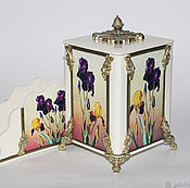 Для дома и интерьера handmade. Livemaster - original item Box under the trivia of the Royal irises. Handmade.