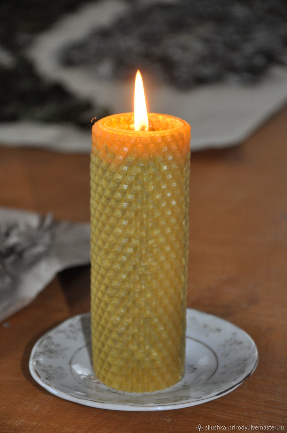 Свечи: Свечи восковые с травами  в е Ярмарка .