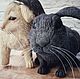 Фигурки кот и заяц из полимерной глины. Статуэтки. Екатерина (nefedka). Интернет-магазин Ярмарка Мастеров.  Фото №2