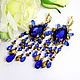Corona grande azul hecha de piedras Dolce Gabbana style. Tiaras. Beaded jewelry by Mariya Klishina. Ярмарка Мастеров.  Фото №4