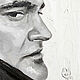  Quentin Tarantino oil portrait on canvas 20h20cm. Pictures. myfoxyart (MyFoxyArt). My Livemaster. Фото №4