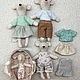Семья мышек (типа maileg), Мягкие игрушки, Северодвинск,  Фото №1