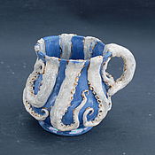 Посуда handmade. Livemaster - original item Mugs and cups: White Octopus. Handmade.