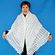 200 shawl openwork white,accessories. Shawls1. Nadegda , pukhovyy platok. My Livemaster. Фото №4