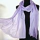 Silk scarf lilac women's spring demi-season silk scarf, Scarves, Tver,  Фото №1