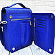 Men's bag made of genuine ostrich leather, blue color!. Men\'s bag. SHOES&BAGS. My Livemaster. Фото №4