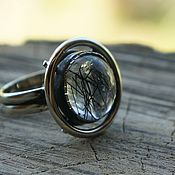 Филигранное  кольцо с камнем