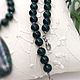 Necklace with pendant natural stone malachite. Necklace. naturalkavni. My Livemaster. Фото №5